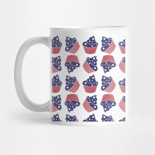 4 th of July cup cakes Pattern Mug